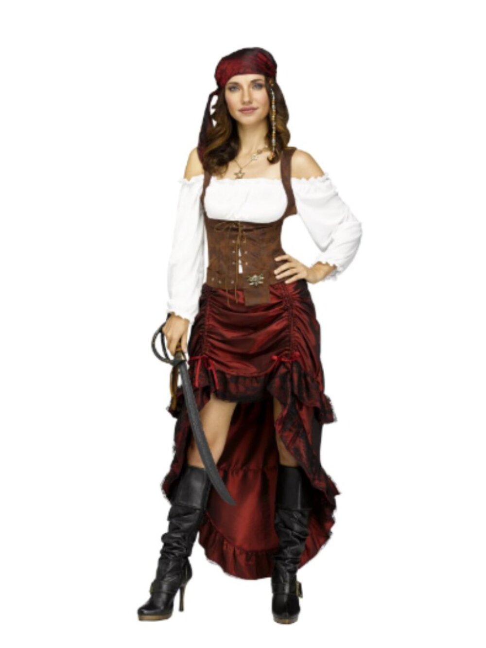 Fun World Pirate Queen Women's Halloween Costume Set (Size 2XL)